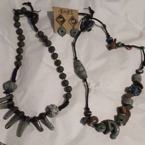 Handcrafted Beaded Necklace and Earring Set